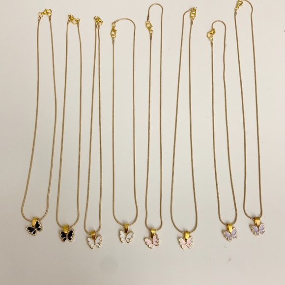 LAST ONE! pink butterfly gold plated necklace💫✨ - Picture 3 of 4
